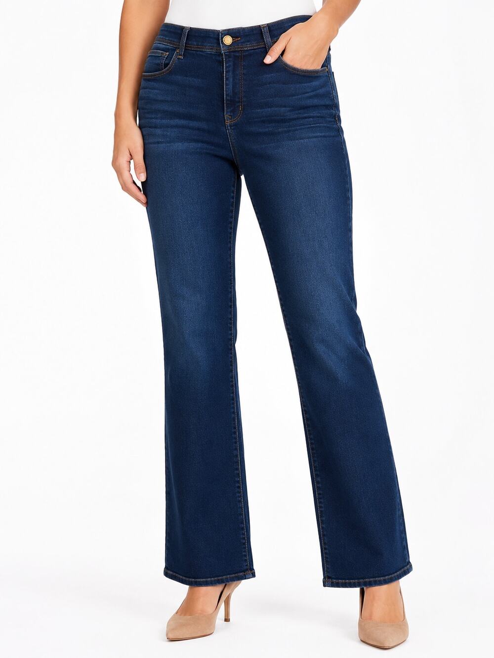 LR4302 Angels Forever Young Size 14 Dark Wash Straight Leg Stretch Jeans